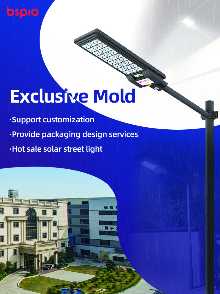 bspro MD-SLT18 King Series Solar Street Light with Short Arm - 200W/300W High Efficiency solar street light