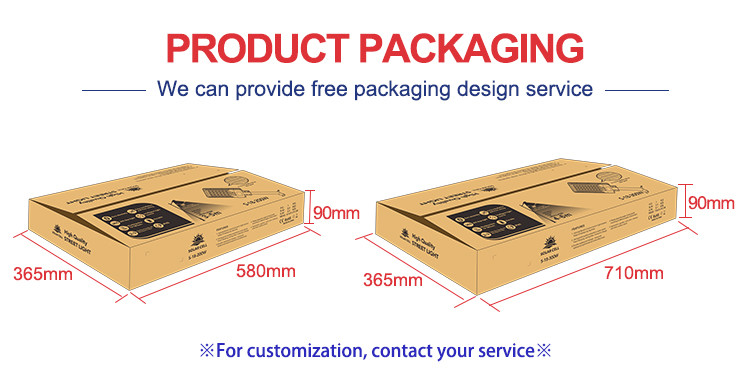 Solar street light export packaging box with customized dimensions and secure shipping design