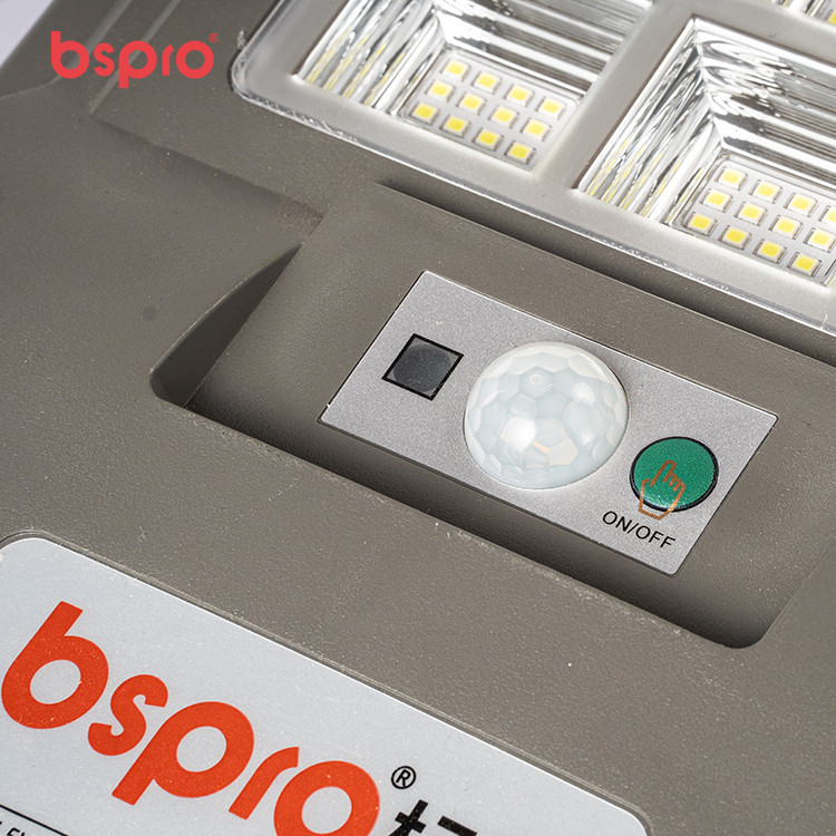 Solar street light control panel close-up