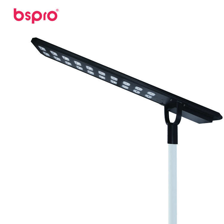 Solar street light with multiple LEDs
