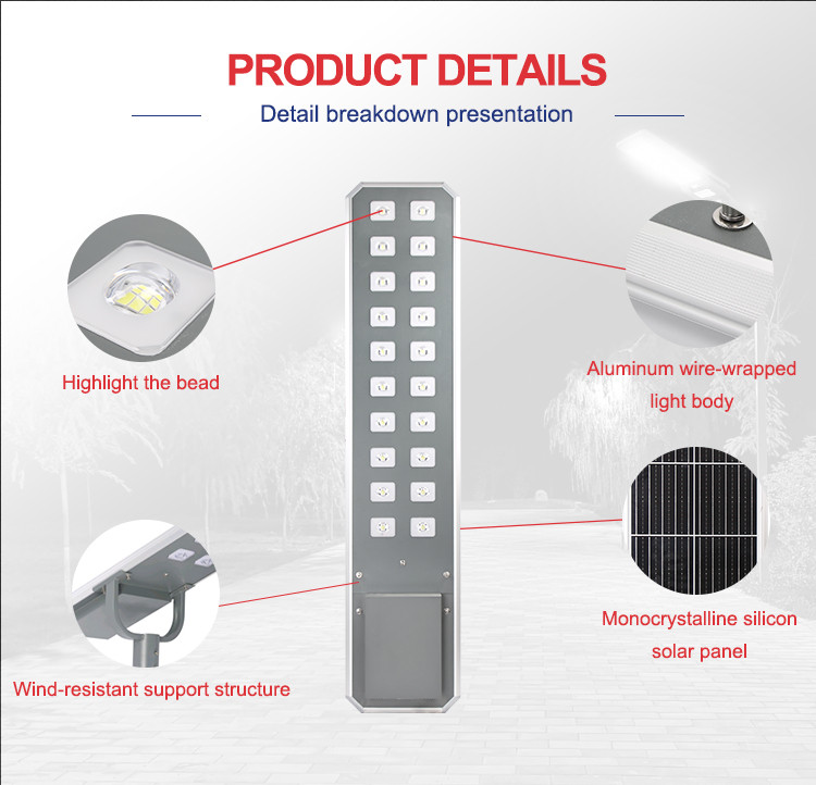 Solar light with multiple features highlighted