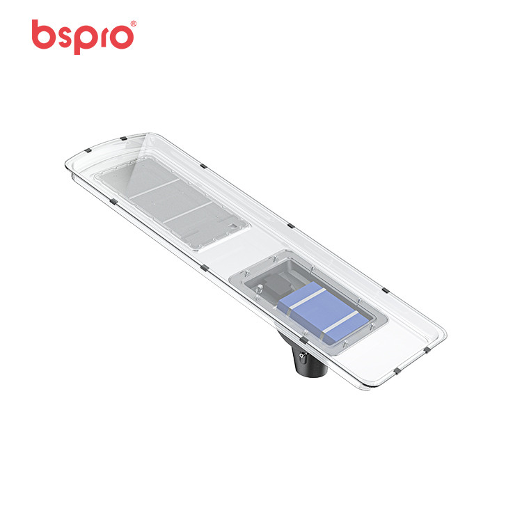 Solar street light with transparent cover
