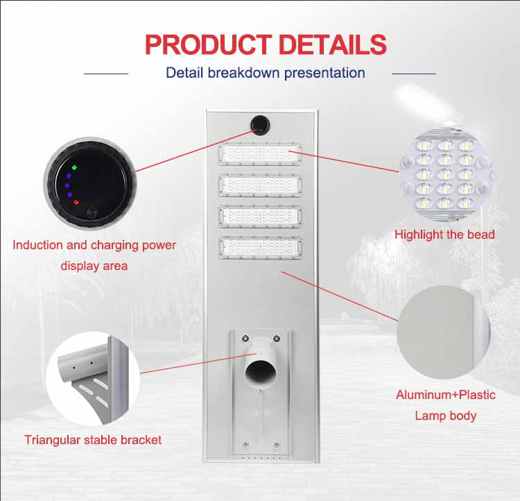 MD-SLT57-100W Engineering Project Integrated Solar Street Light 100W | bspro Engineering Project Integrated Solar Street Light