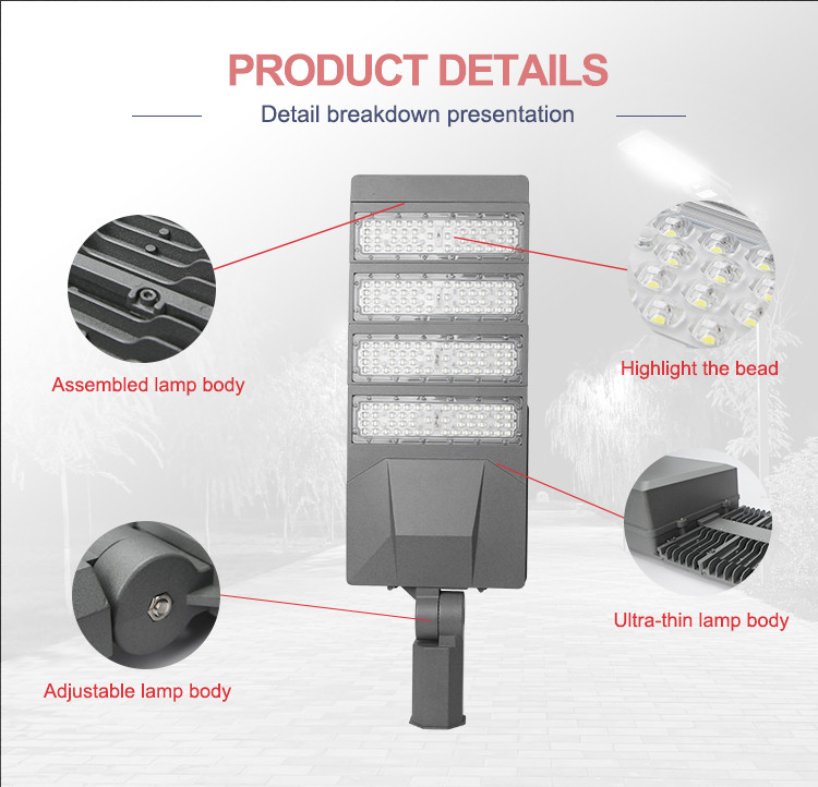 LED streetlight with adjustable features