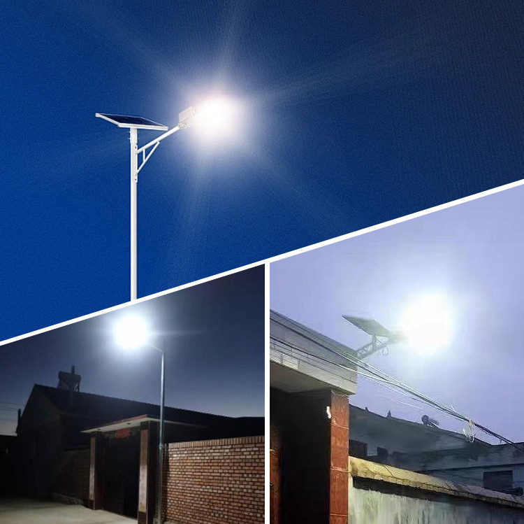 Solar streetlight illuminating dark areas