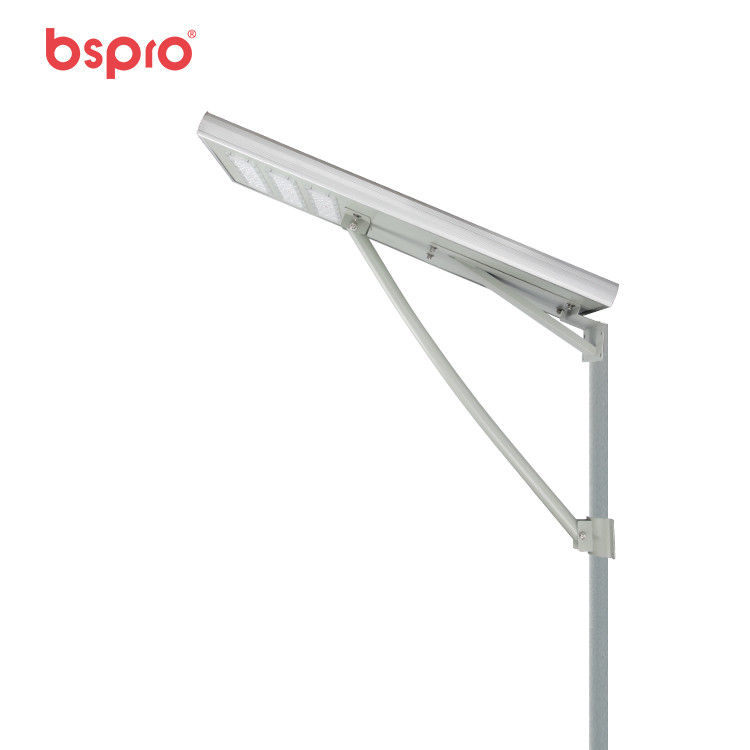 Solar street light on pole