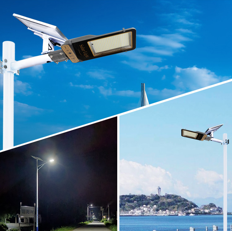 Solar streetlight in various settings