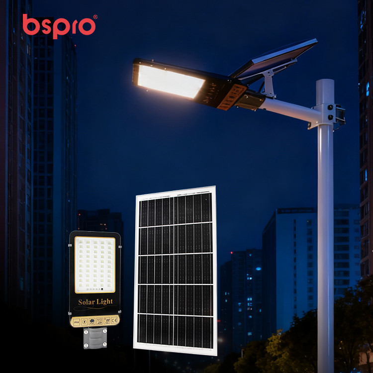 Solar street light with panel