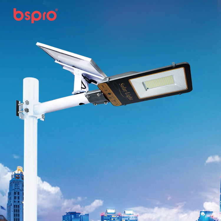 Solar streetlight on a pole