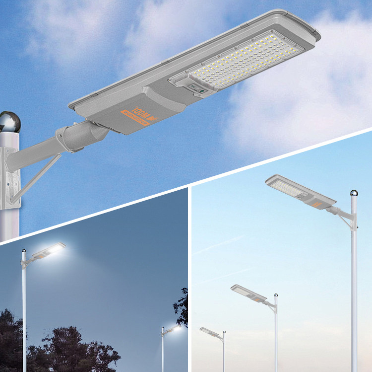Technical breakdown chart of MD-SLT50-400W solar street light components