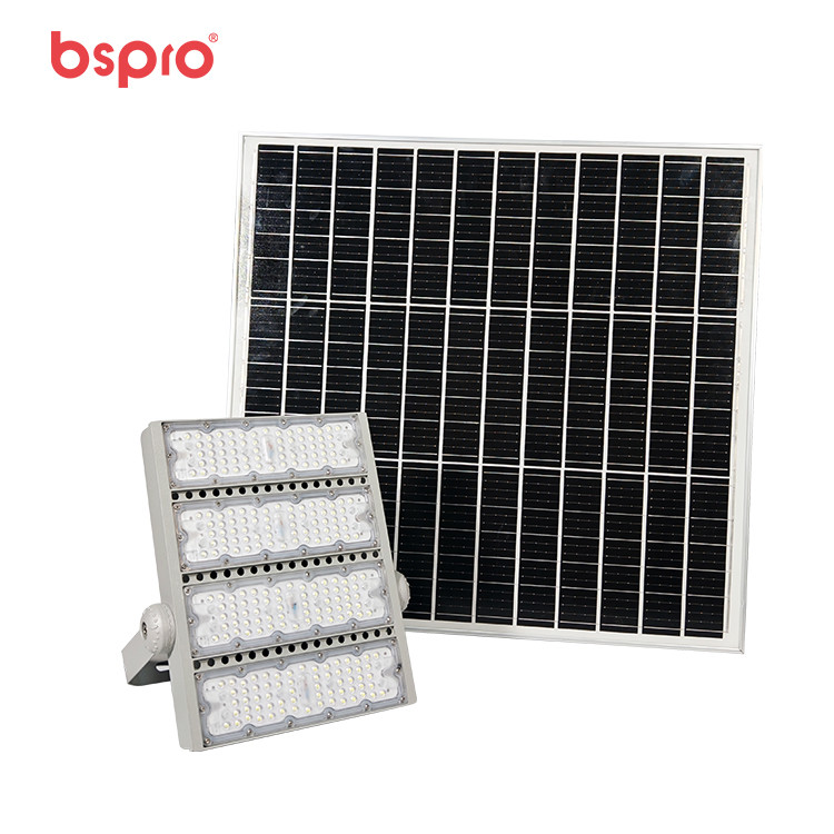 Solar panel with LED light fixture