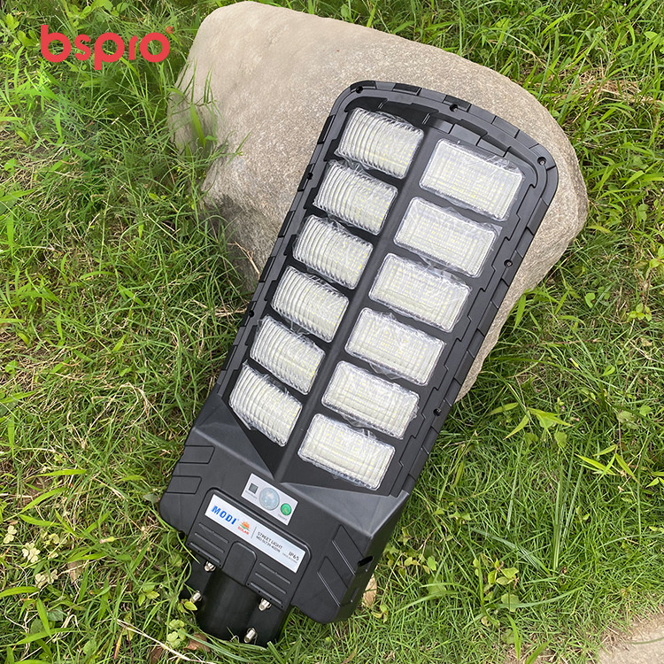 LED streetlight on grassy surface