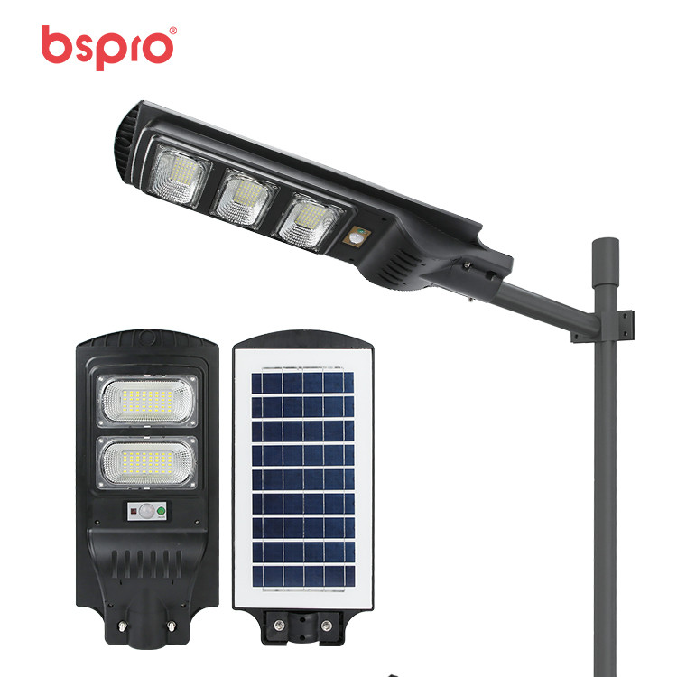 Solar street light with LED panels
