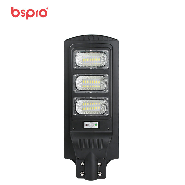 LED street light with three panels