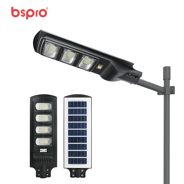 Solar street light with multiple LEDs