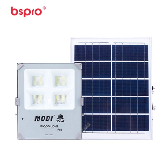 Solar flood light with panel