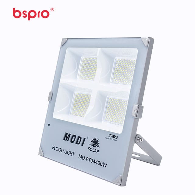Solar flood light with four panels