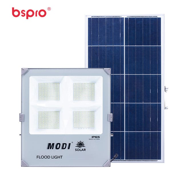 Solar flood light with panel