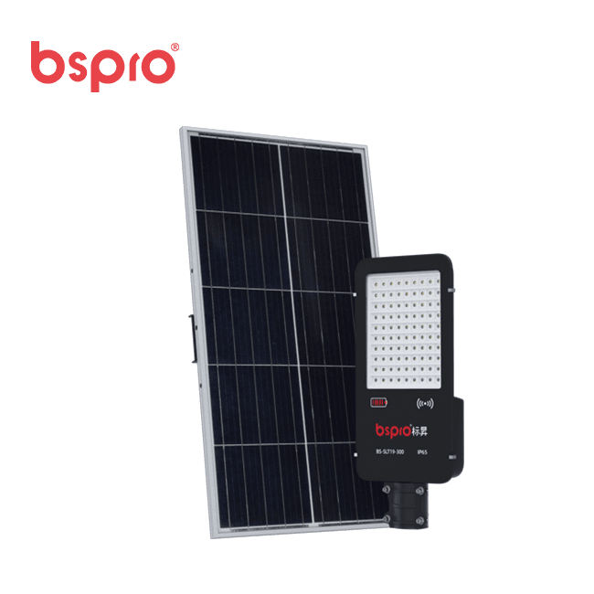 Solar panel with integrated light