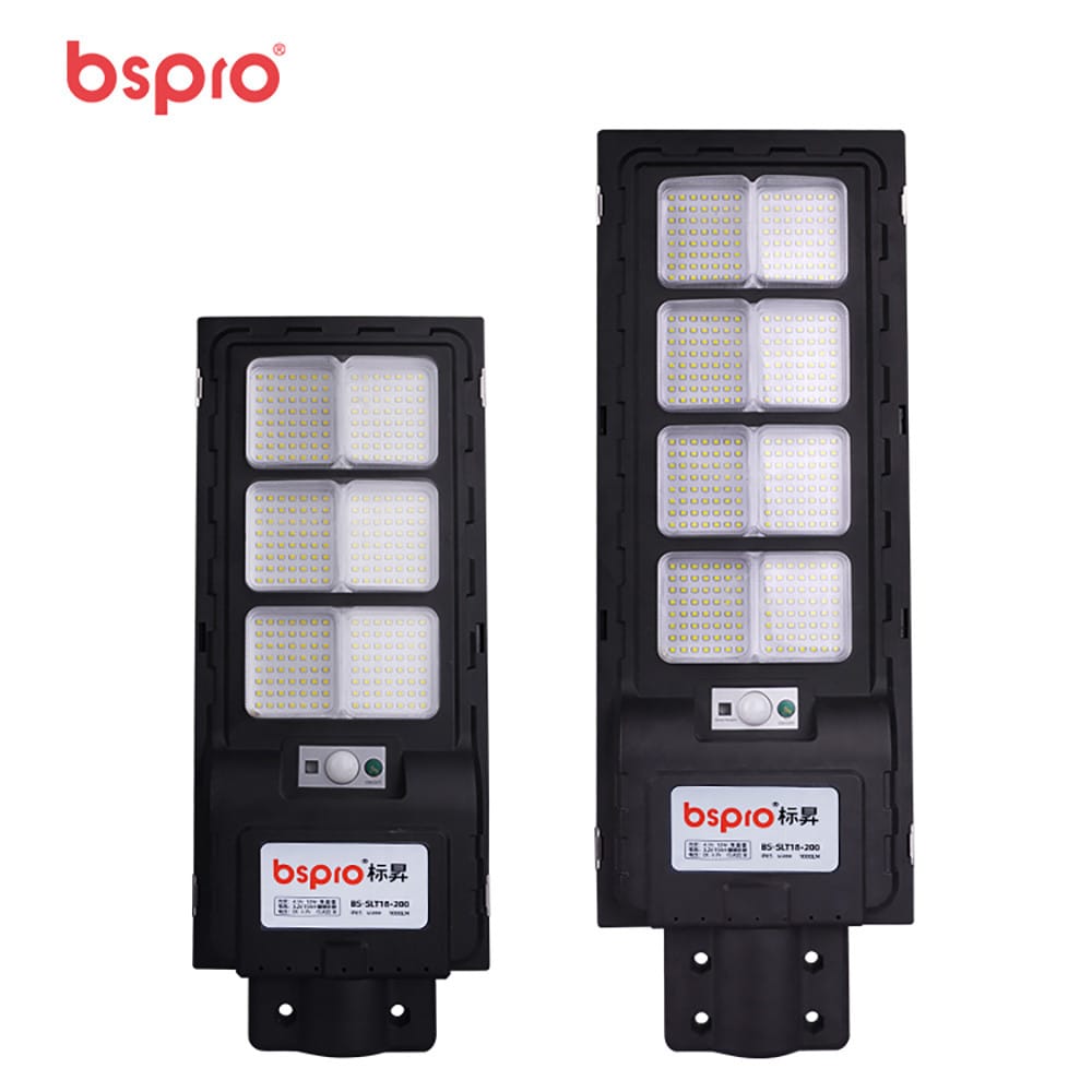 Two LED floodlights on display