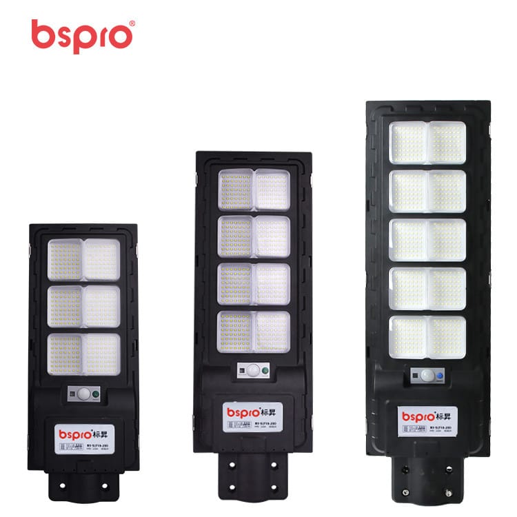 Three LED street lights displayed vertically