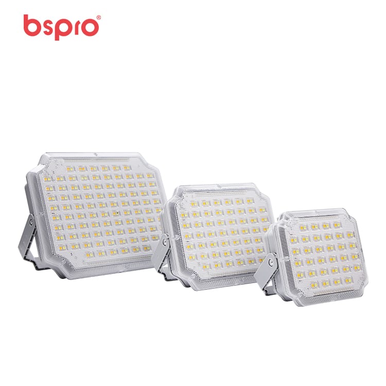 MD-FLT21 Emergency Solar Flood Light Trio White Background Angle