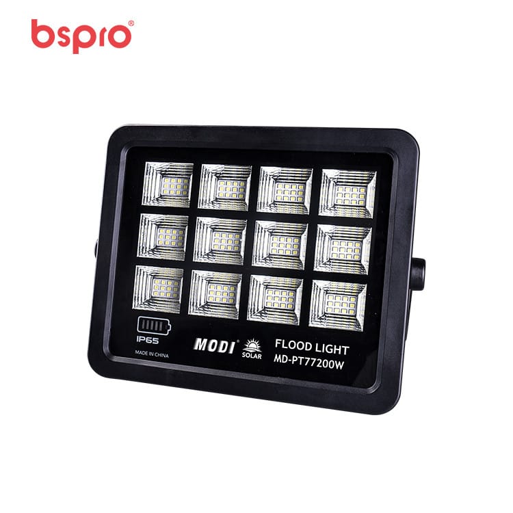 Solar flood light with multiple LEDs