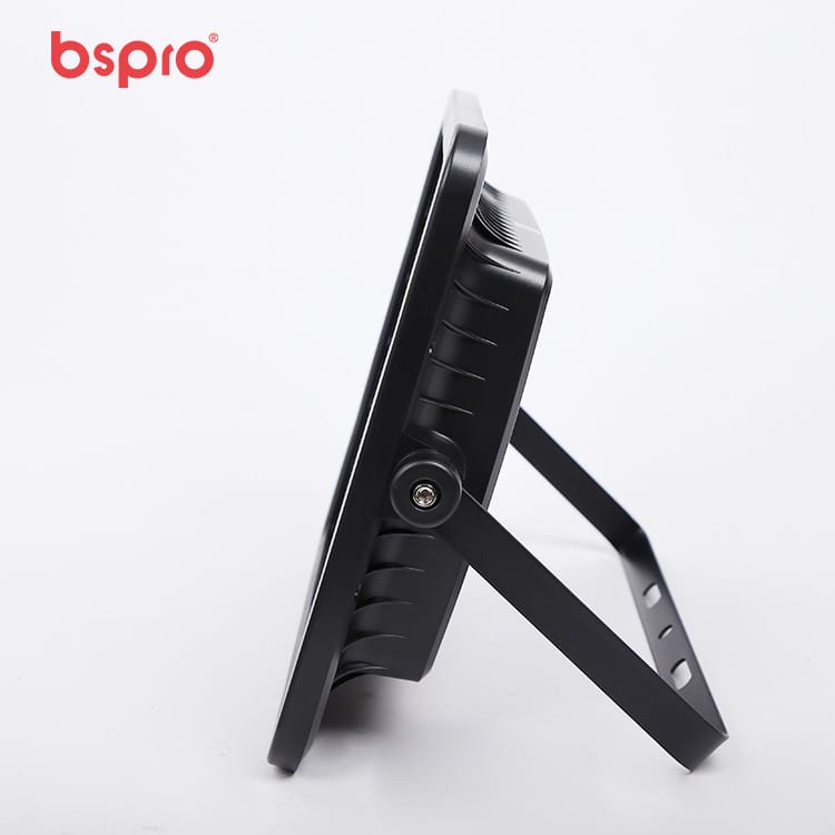 Black LED floodlight with stand