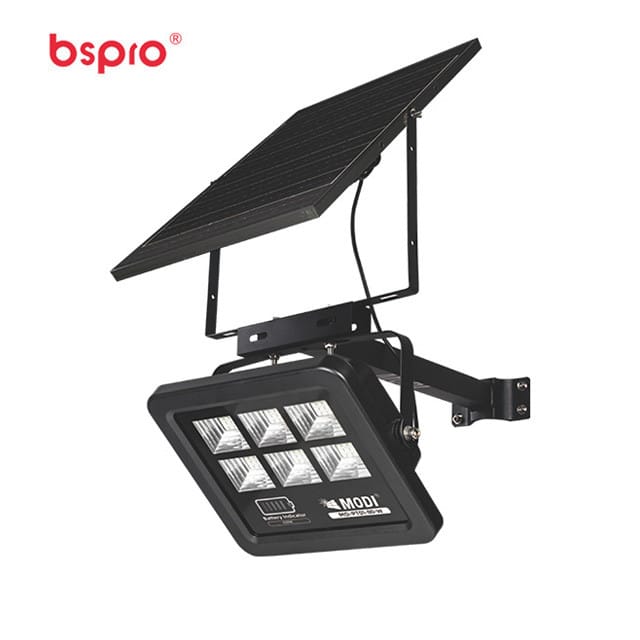 Solar-powered LED floodlight with panel