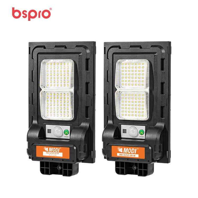 Two LED floodlights in black housing