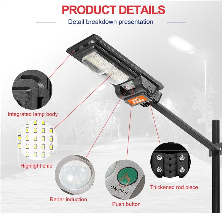 MD-SLT27-30 30W All in One Compact Size Solar Street Light IP65 Waterproof Outdoor | bspro All in One Compact Size Solar Street Light IP65 Waterproof Outdoor MD-SLT27-30 solar street light details