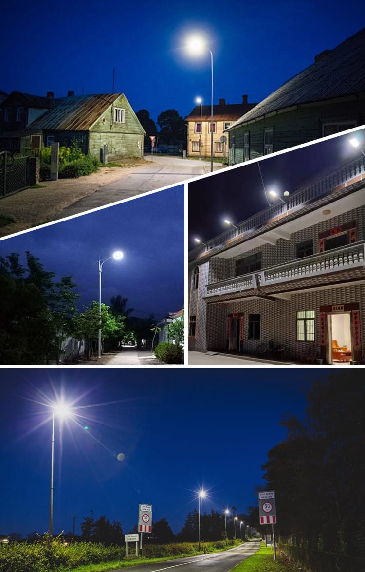 MD-SLT27-30 30W All in One Compact Size Solar Street Light IP65 Waterproof Outdoor | bspro All in One Compact Size Solar Street Light IP65 Waterproof Outdoor MD-SLT27-30 solar street light application scene