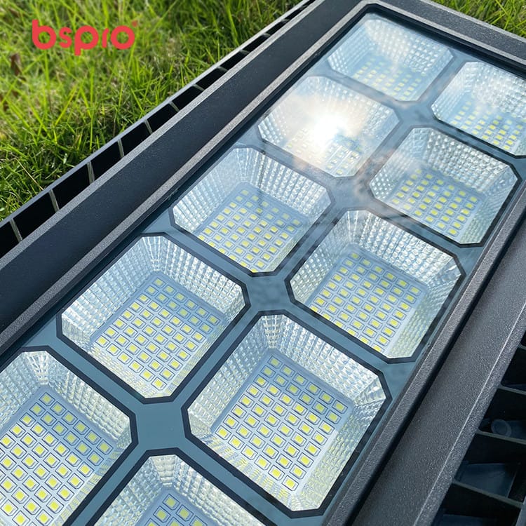 LED lights on a black surface