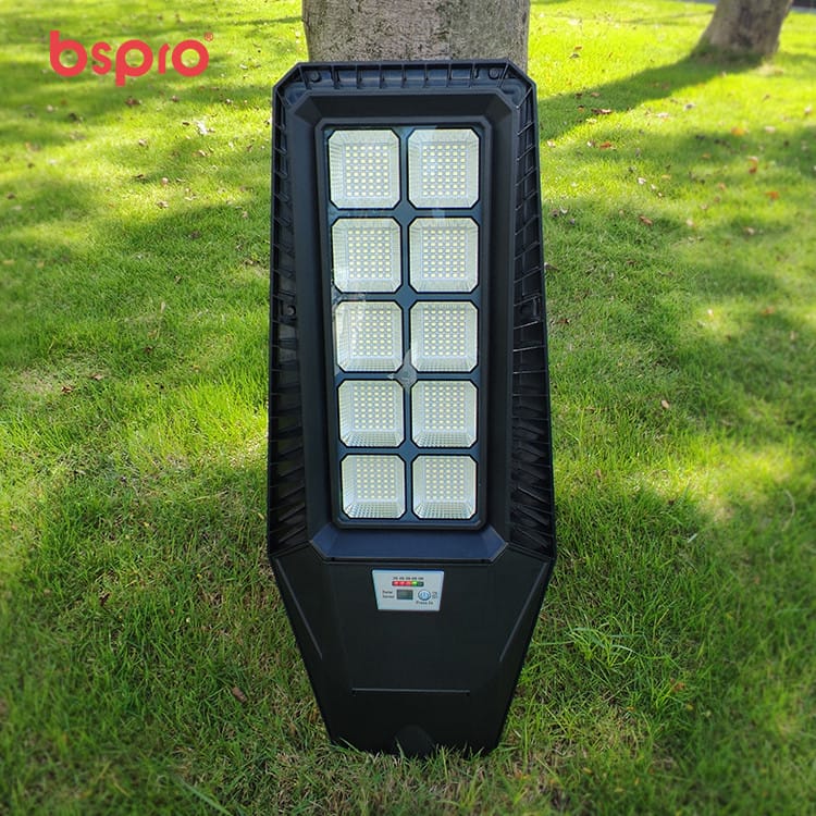 LED light on grassy background