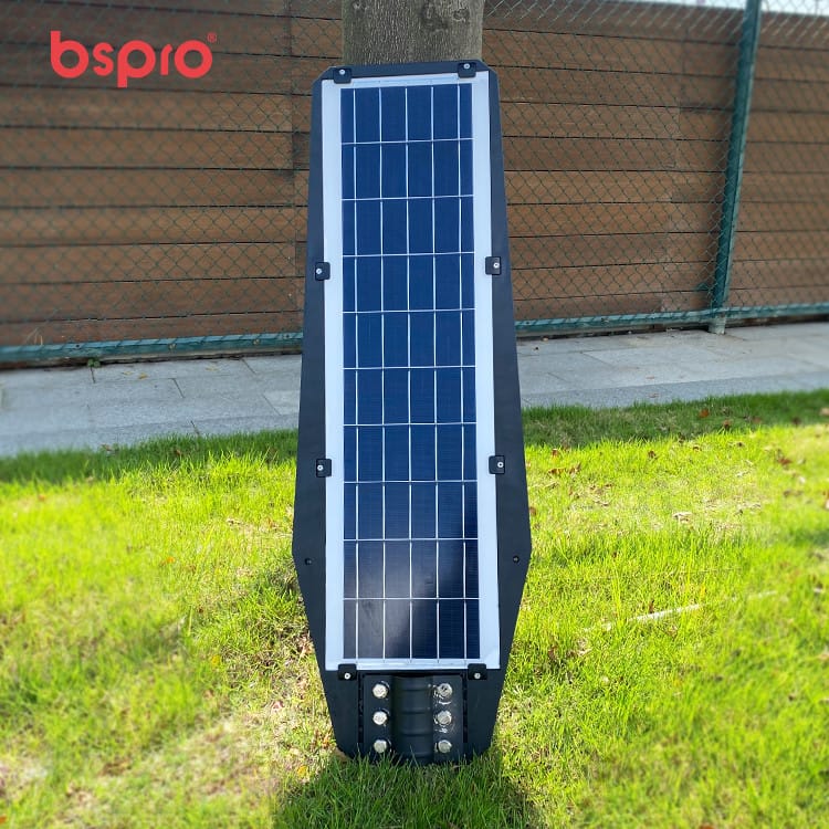 Solar panel on green grass