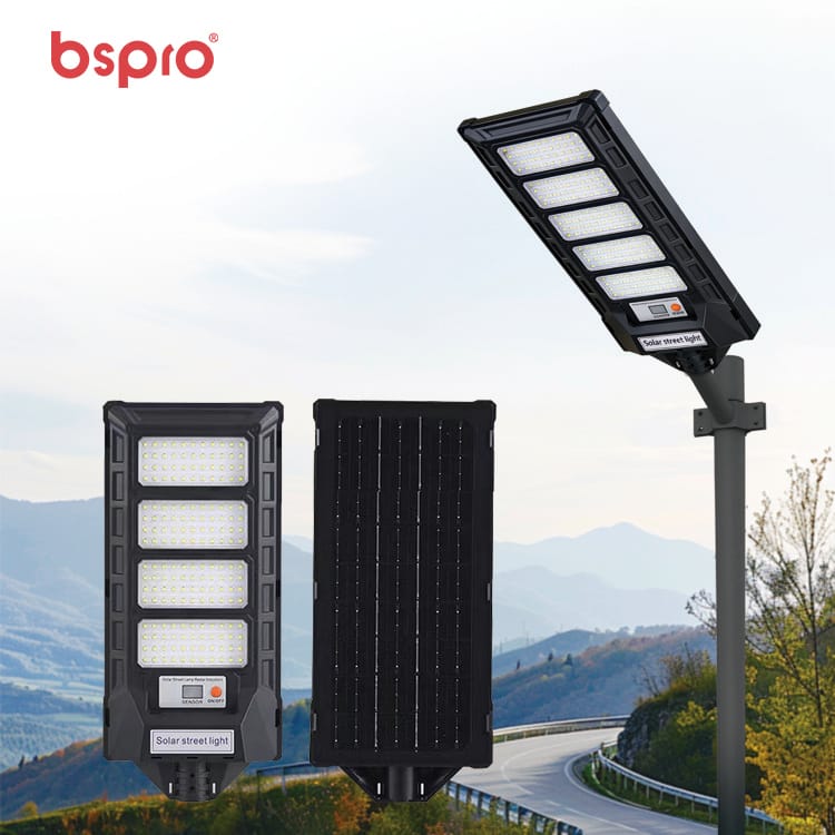 Solar street lights on display