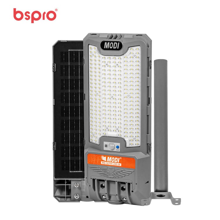 Solar-powered LED floodlight with mount