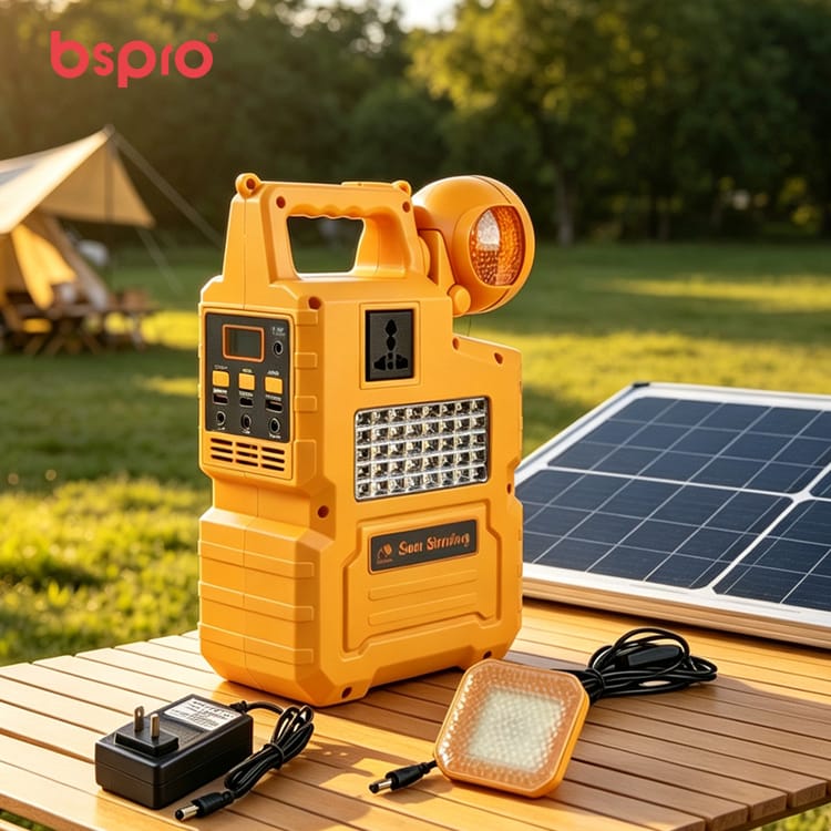 Portable solar power station and light