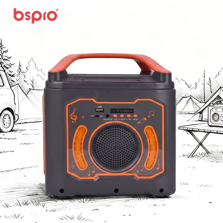 Portable speaker with vibrant design