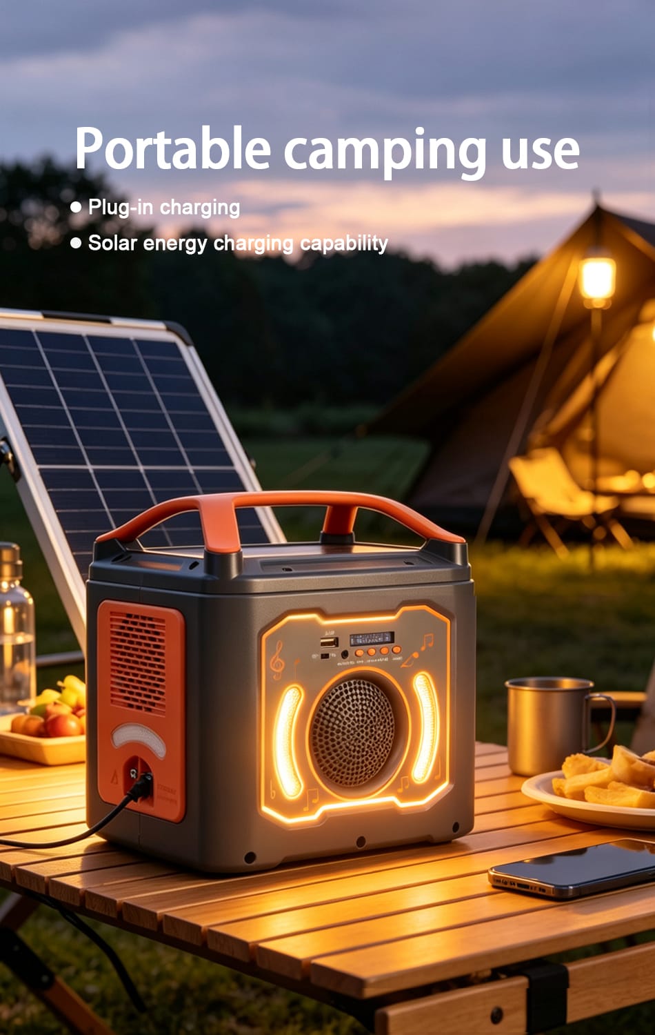 BS-BPV14-192WH-300W-2 portable solar power station application scene