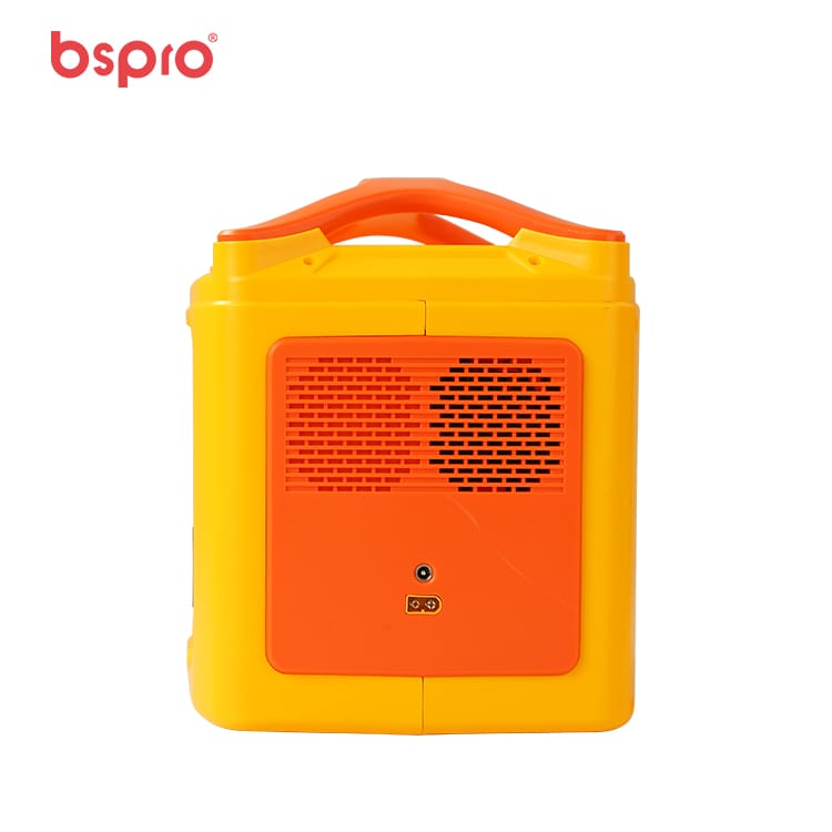 Yellow portable device with handle