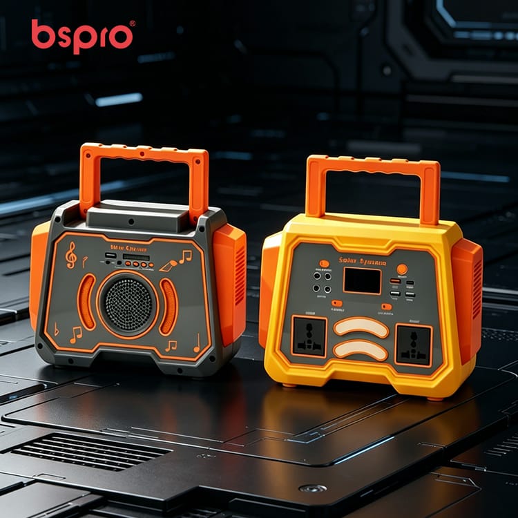 Colorful portable speakers with handles