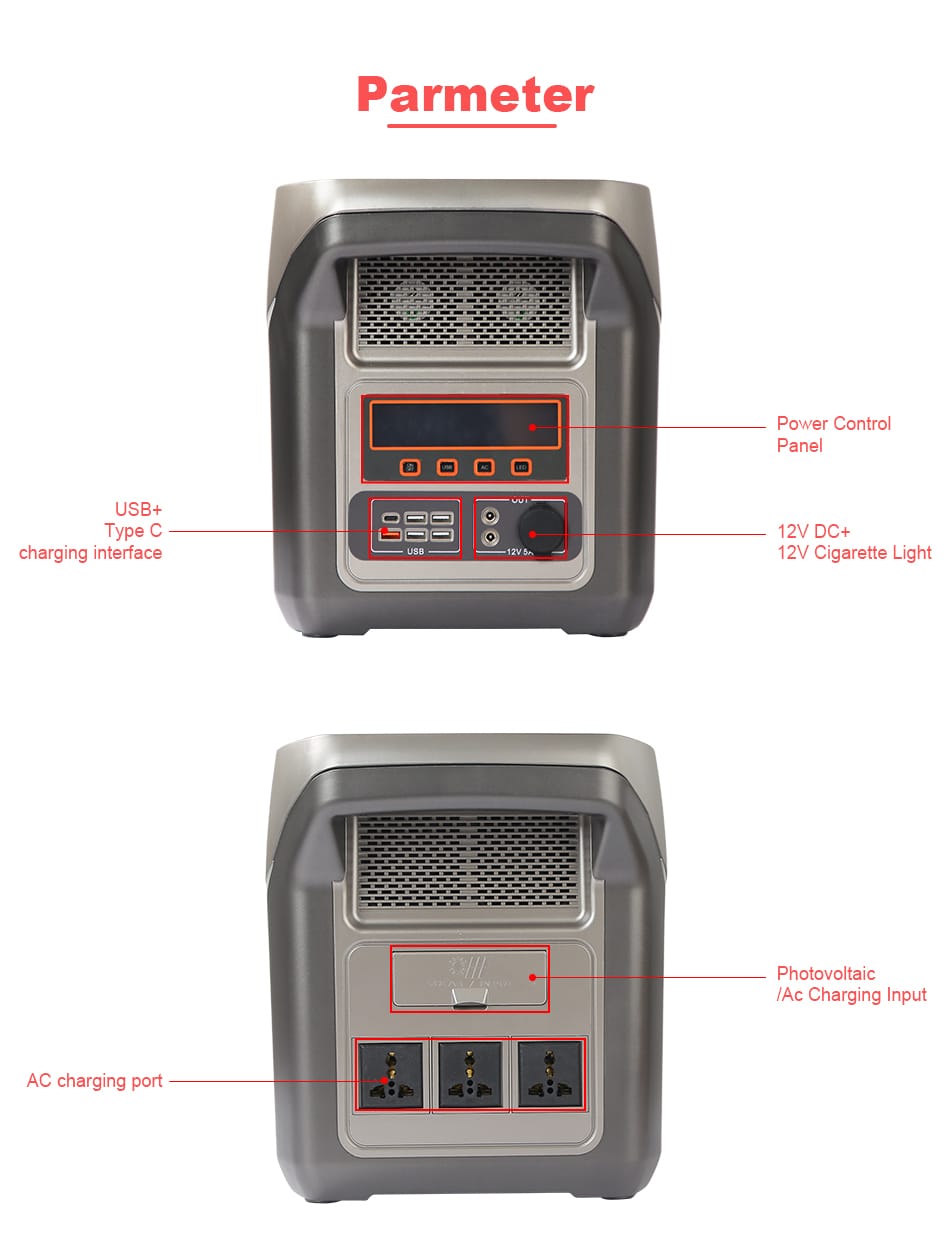 BS-BPV16 portable solar power station features