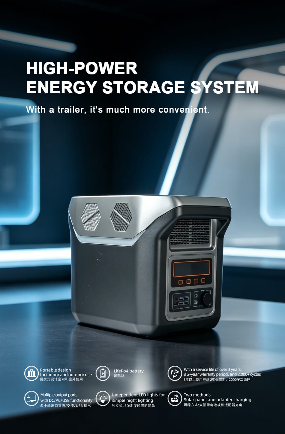 BS-BPV16 portable solar power station poster