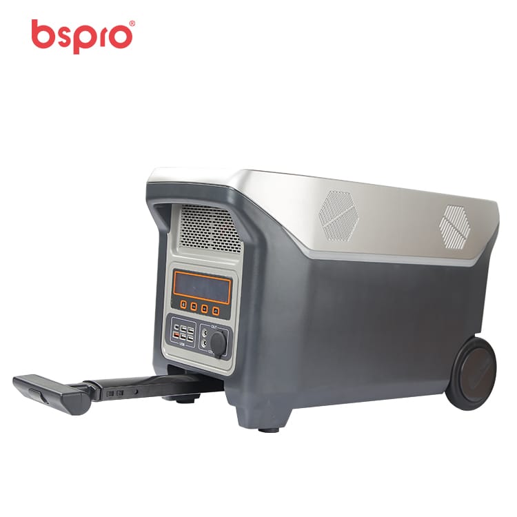 Portable power station with wheels