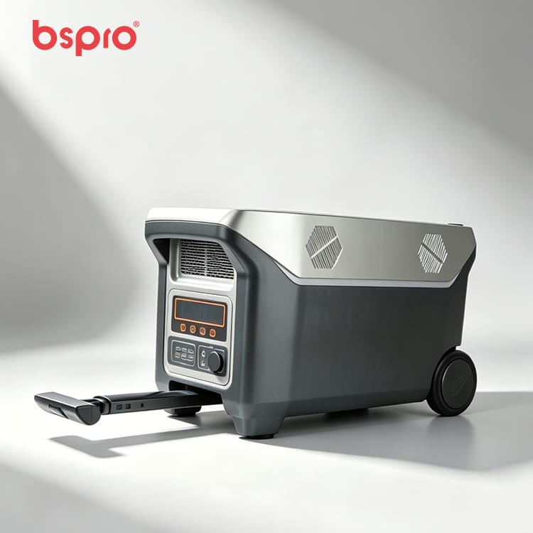 Portable power station with wheels
