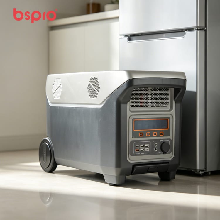 Portable power station in modern kitchen