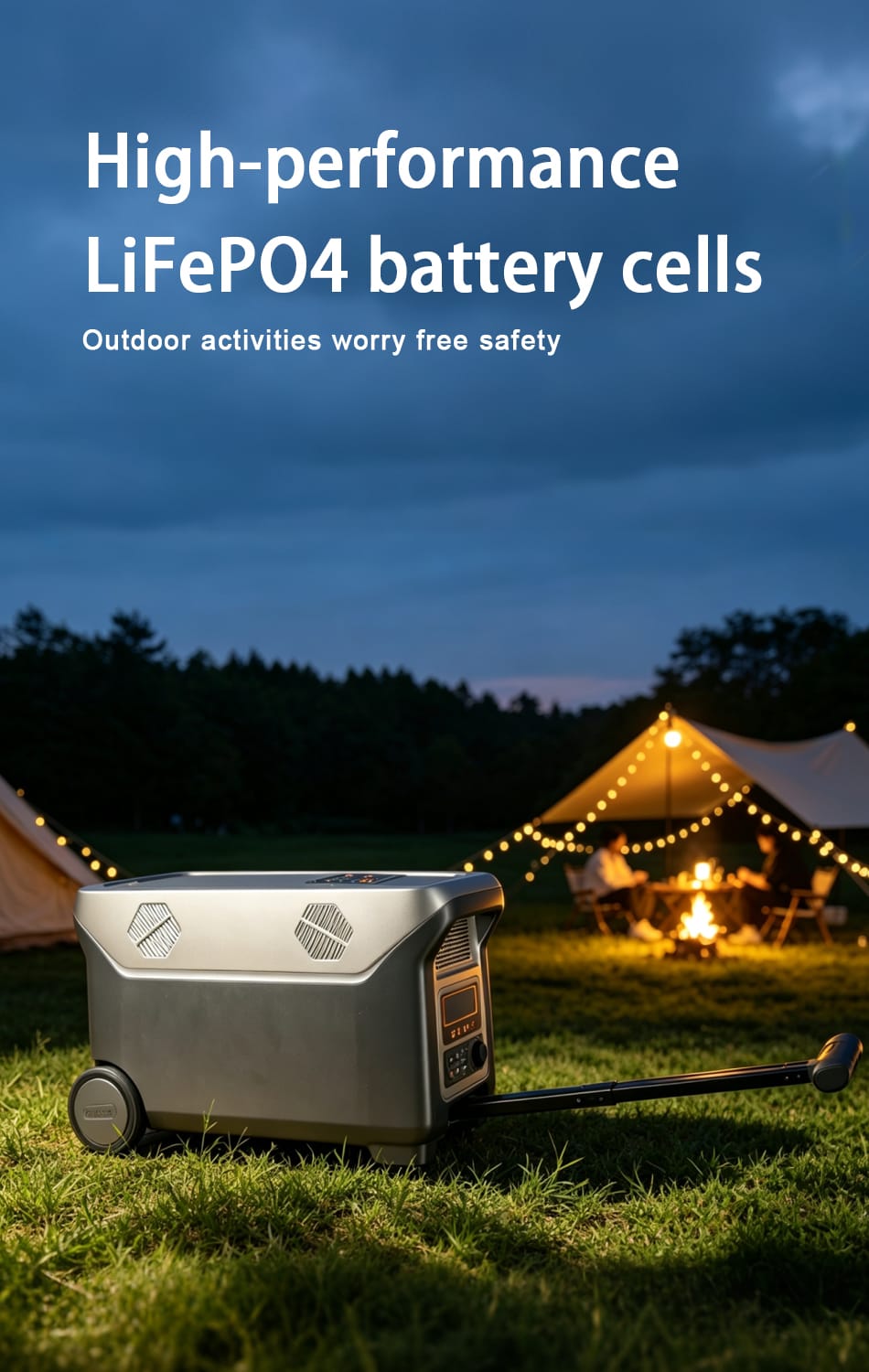 BS-BPV17-3072WH-3000W-2 3000W Portable Solar Power Station LiFePO4 3072Wh Pure Sine | bspro portable solar power station BS-BPV17-3072WH-3000W-2 portable solar power station poster