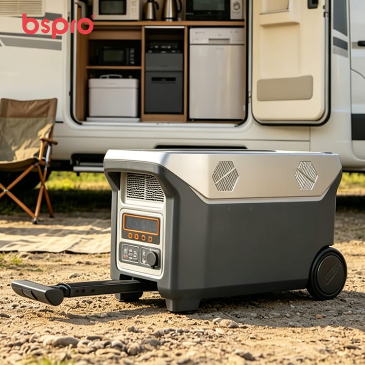 Portable cooler with wheels outdoors