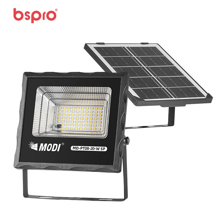 MD-PT08-20-W Solar Flood Light Outdoor Waterproof IP65 Standard U-Bracket Mount